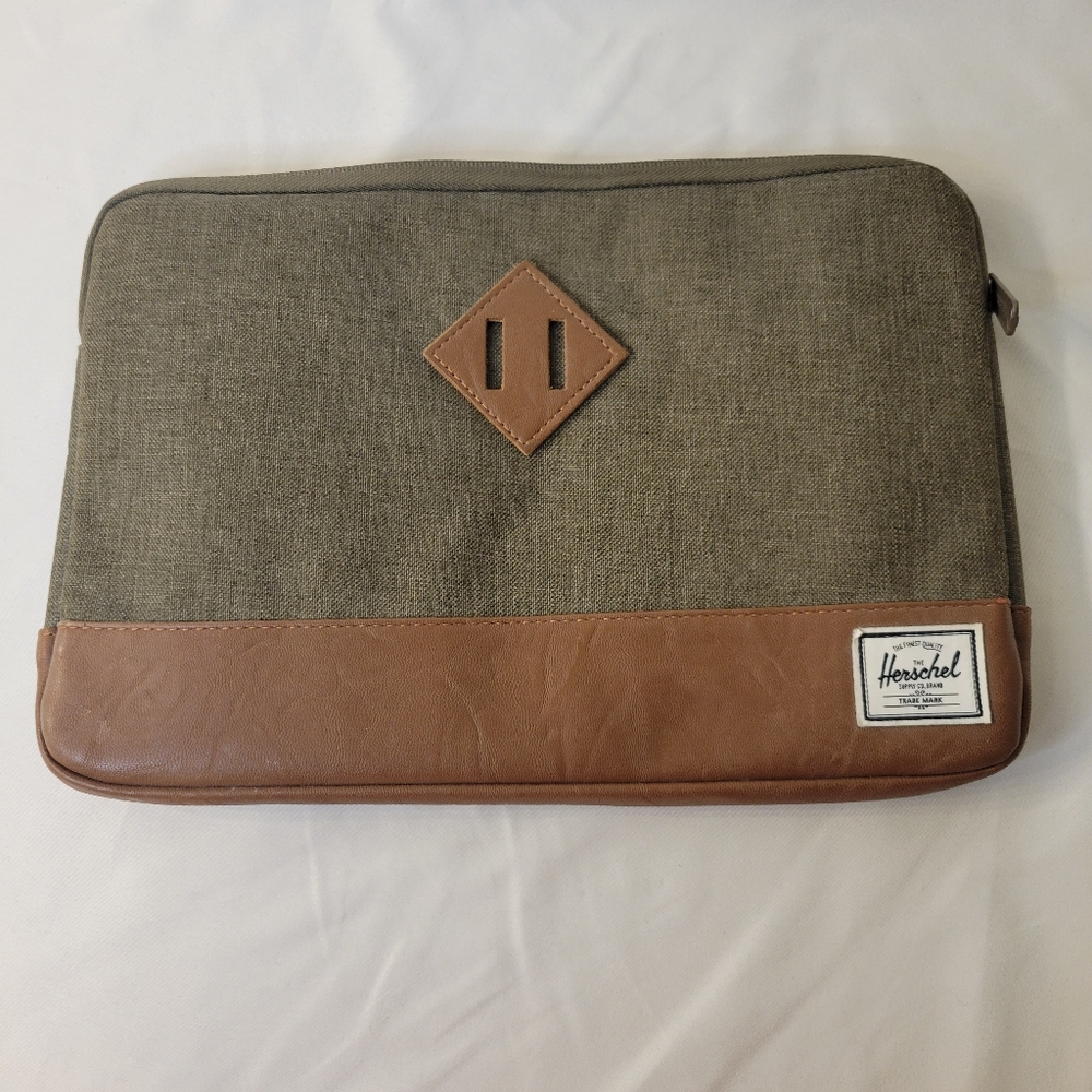 Herschel Supply Company Olive and Brown Laptop Bag